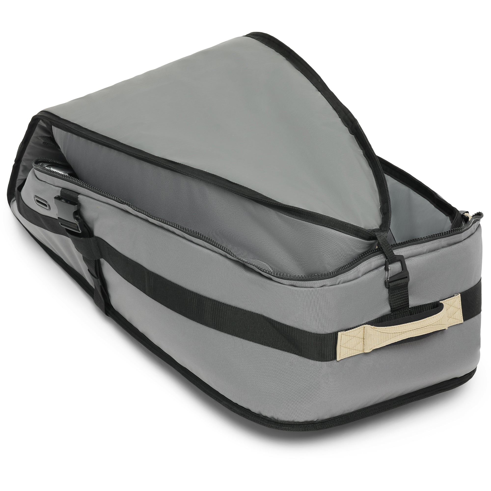 World Traveler Quad Surfboard Roller Bag - Castlerock/Stone - Image 5